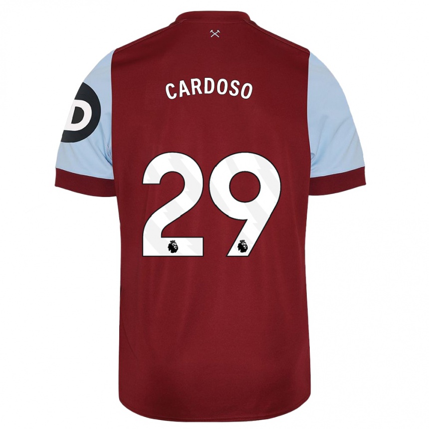 Niño Fútbol Camiseta Goncalo Cardoso #29 Granate 1ª Equipación 2023/24