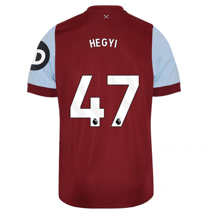 Niño Fútbol Camiseta Krisztian Hegyi #47 Granate 1ª Equipación 2023/24