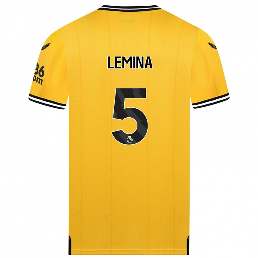 Niño Fútbol Camiseta Mario Lemina #5 Amarillo 1ª Equipación 2023/24