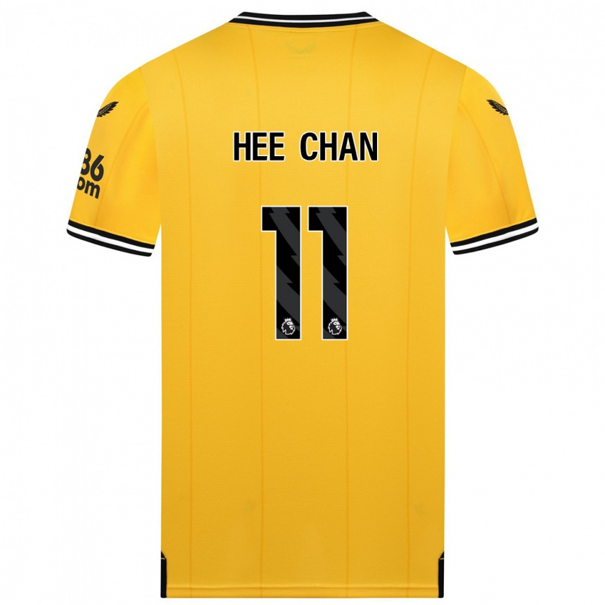 Niño Fútbol Camiseta Hee-Chan Hwang #11 Amarillo 1ª Equipación 2023/24