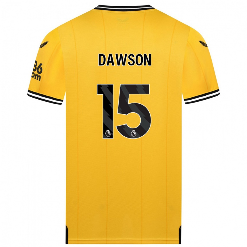 Niño Fútbol Camiseta Craig Dawson #15 Amarillo 1ª Equipación 2023/24