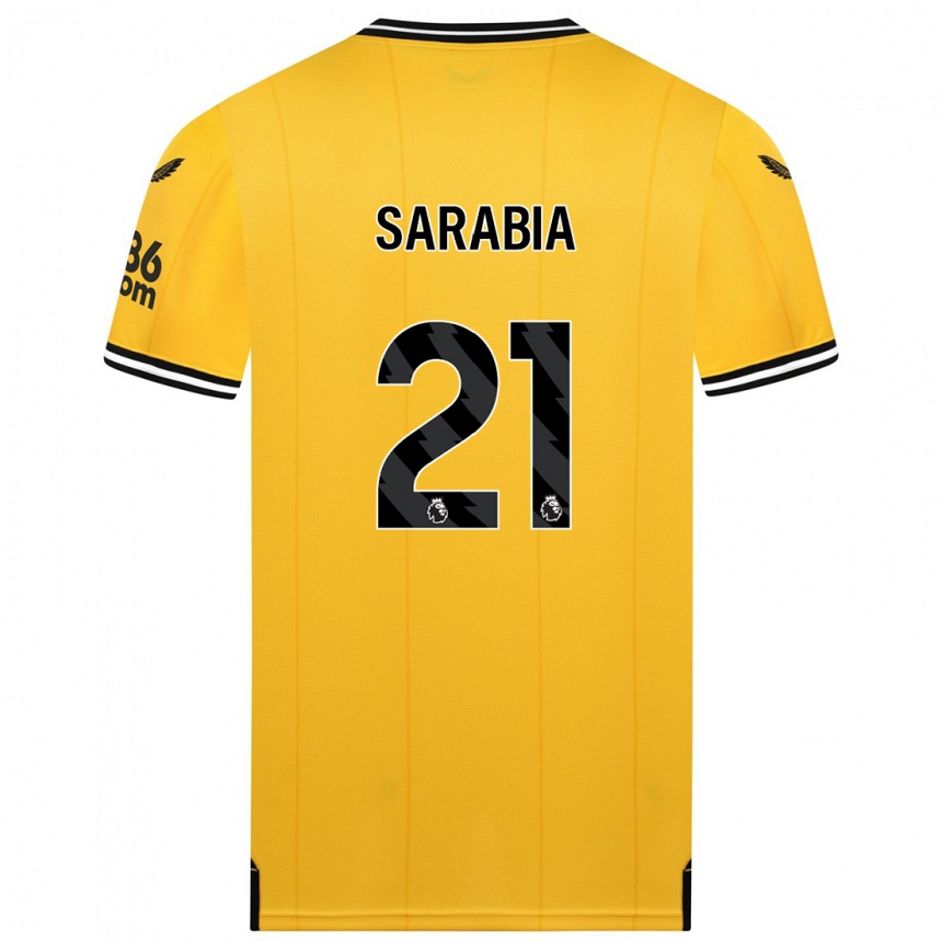 Niño Fútbol Camiseta Pablo Sarabia #21 Amarillo 1ª Equipación 2023/24