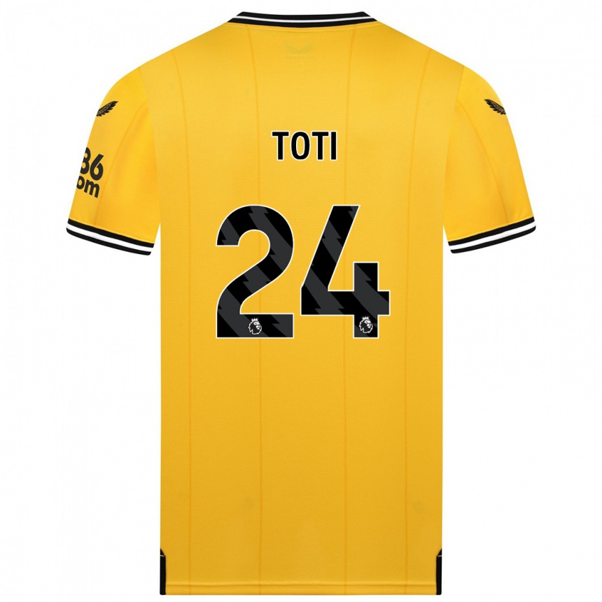 Niño Fútbol Camiseta Toti #24 Amarillo 1ª Equipación 2023/24
