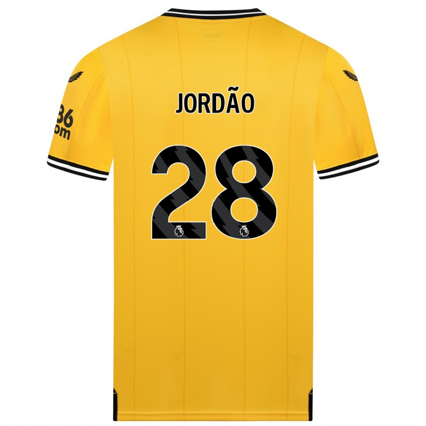 Niño Fútbol Camiseta Bruno Jordão #28 Amarillo 1ª Equipación 2023/24