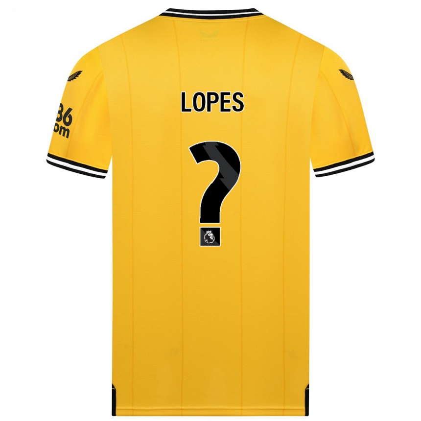 Niño Fútbol Camiseta Leo Lopes #0 Amarillo 1ª Equipación 2023/24