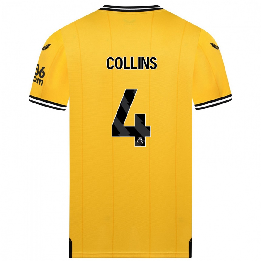 Niño Fútbol Camiseta Nathan Collins #4 Amarillo 1ª Equipación 2023/24