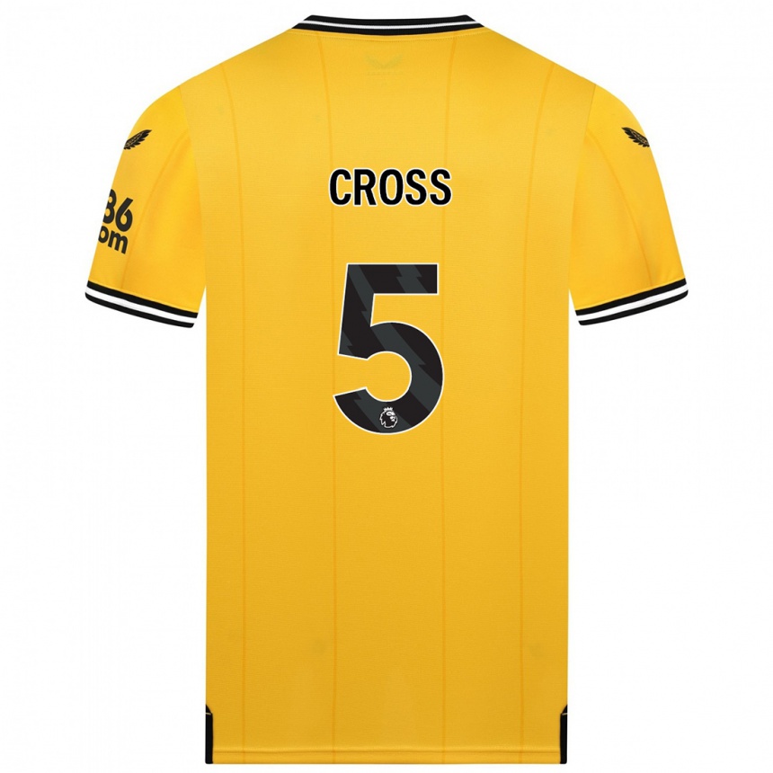 Niño Fútbol Camiseta Emma Cross #5 Amarillo 1ª Equipación 2023/24