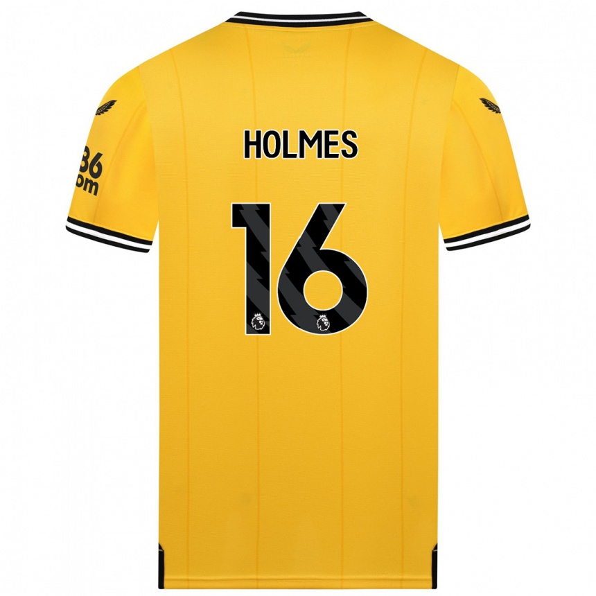 Niño Fútbol Camiseta Summer Holmes #16 Amarillo 1ª Equipación 2023/24