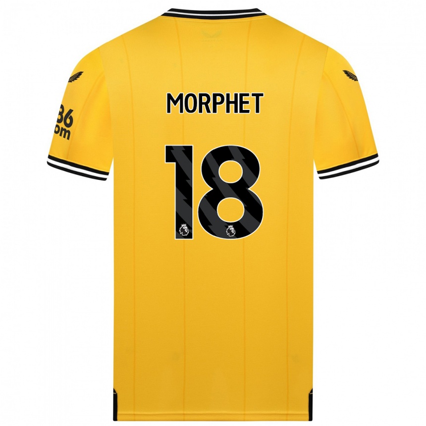 Niño Fútbol Camiseta Anna Morphet #18 Amarillo 1ª Equipación 2023/24