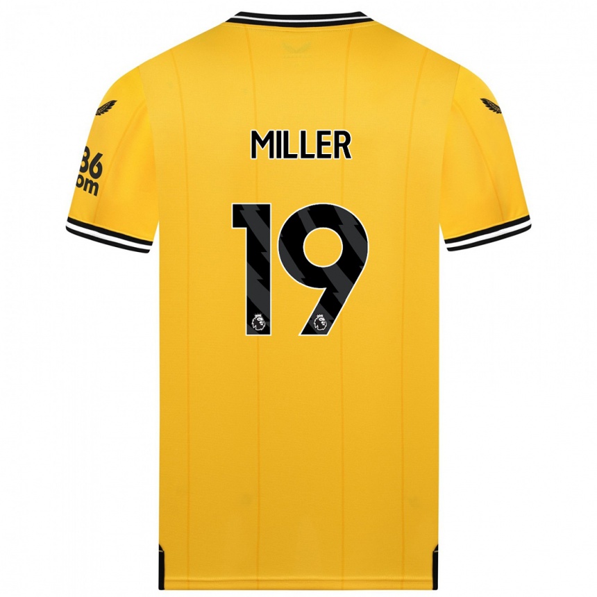 Niño Fútbol Camiseta Ali Miller #19 Amarillo 1ª Equipación 2023/24