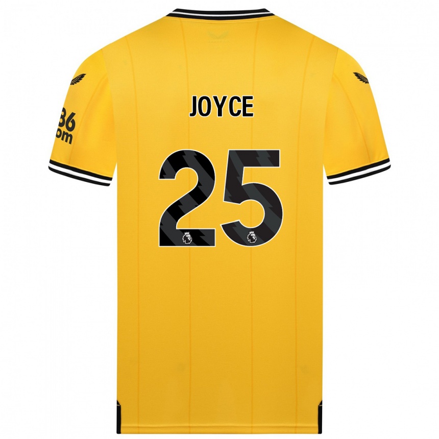 Niño Fútbol Camiseta Leonie Joyce #25 Amarillo 1ª Equipación 2023/24