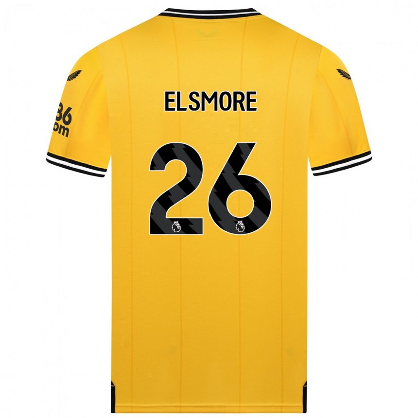 Niño Fútbol Camiseta Ria Elsmore #26 Amarillo 1ª Equipación 2023/24