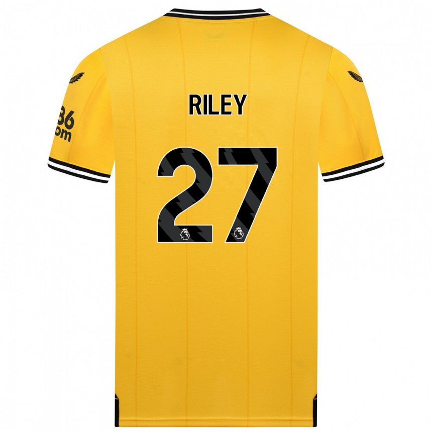 Niño Fútbol Camiseta Lauren Riley #27 Amarillo 1ª Equipación 2023/24