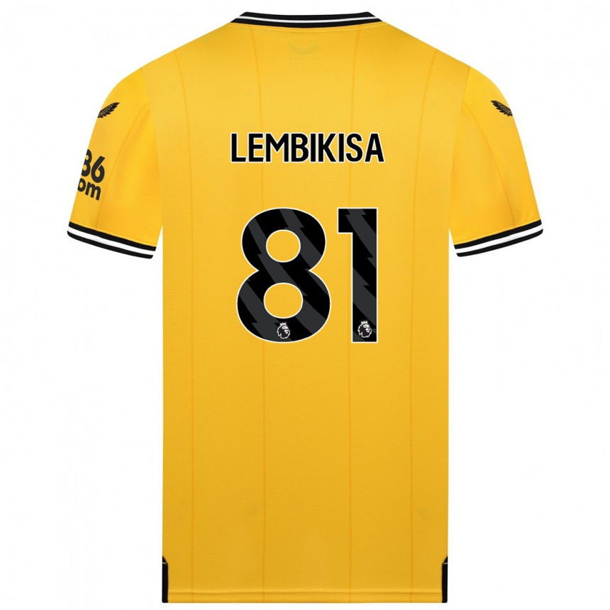 Niño Fútbol Camiseta Dexter Lembikisa #81 Amarillo 1ª Equipación 2023/24