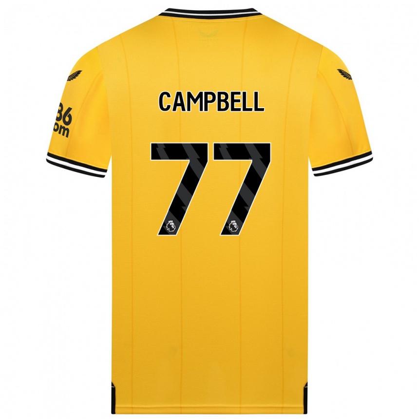 Niño Fútbol Camiseta Chem Campbell #77 Amarillo 1ª Equipación 2023/24