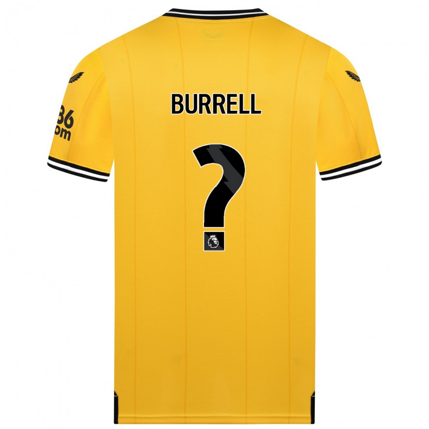 Niño Fútbol Camiseta Ackeme Francis Burrell #0 Amarillo 1ª Equipación 2023/24