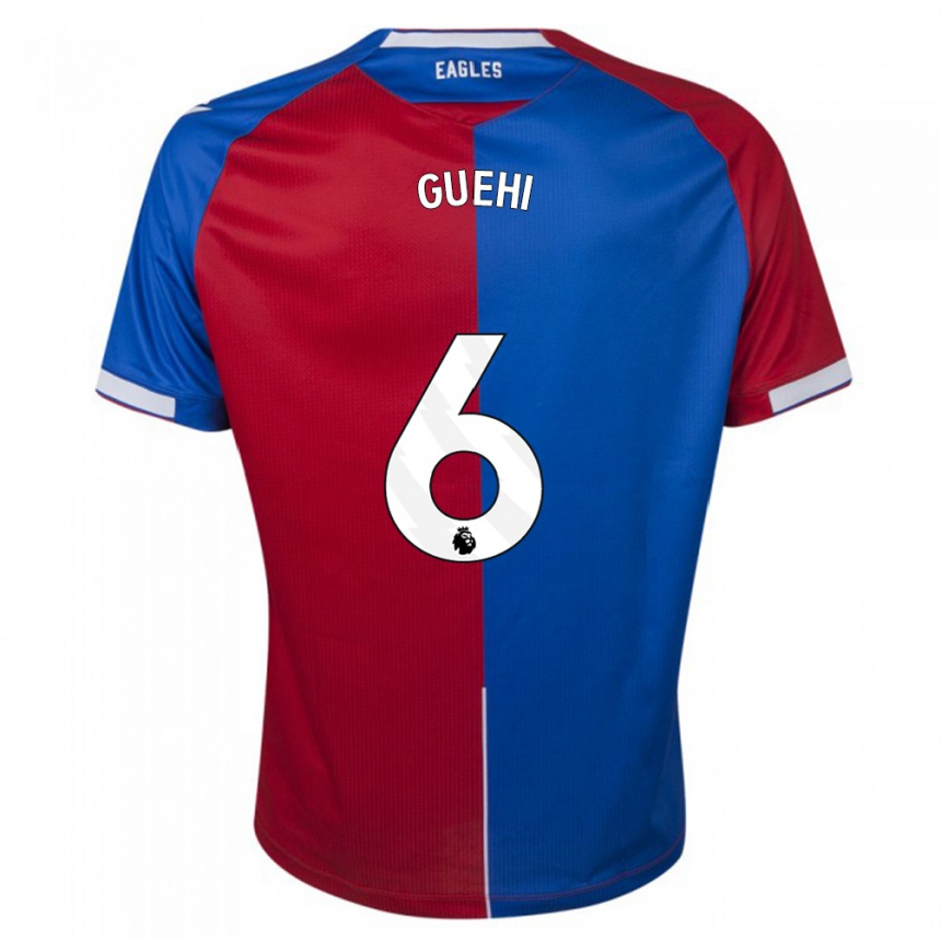 Niño Fútbol Camiseta Marc Guéhi #6 Rojo Azul 1ª Equipación 2023/24