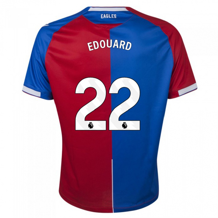 Niño Fútbol Camiseta Odsonne Edouard #22 Rojo Azul 1ª Equipación 2023/24