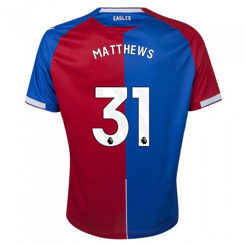 Niño Fútbol Camiseta Remi Matthews #31 Rojo Azul 1ª Equipación 2023/24