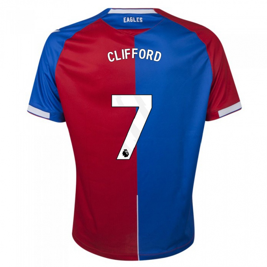 Niño Fútbol Camiseta Charley Clifford #7 Rojo Azul 1ª Equipación 2023/24