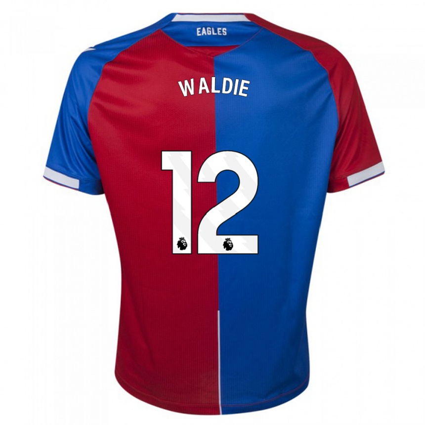 Niño Fútbol Camiseta Lizzie Waldie #12 Rojo Azul 1ª Equipación 2023/24