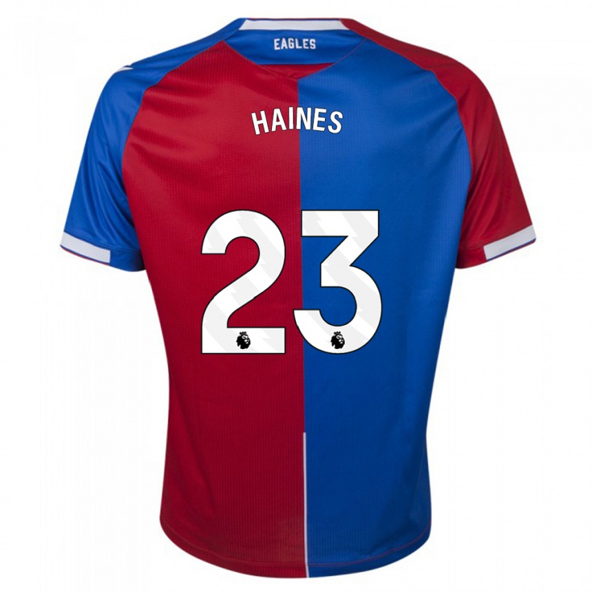 Niño Fútbol Camiseta Coral-Jade Haines #23 Rojo Azul 1ª Equipación 2023/24