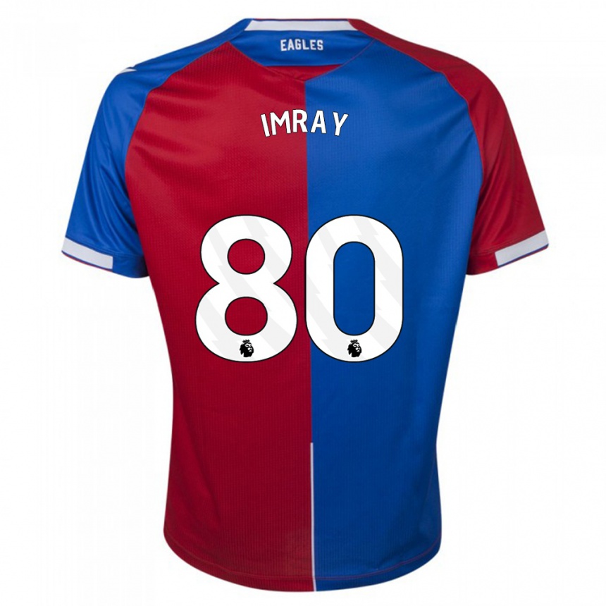 Niño Fútbol Camiseta Danny Imray #80 Rojo Azul 1ª Equipación 2023/24