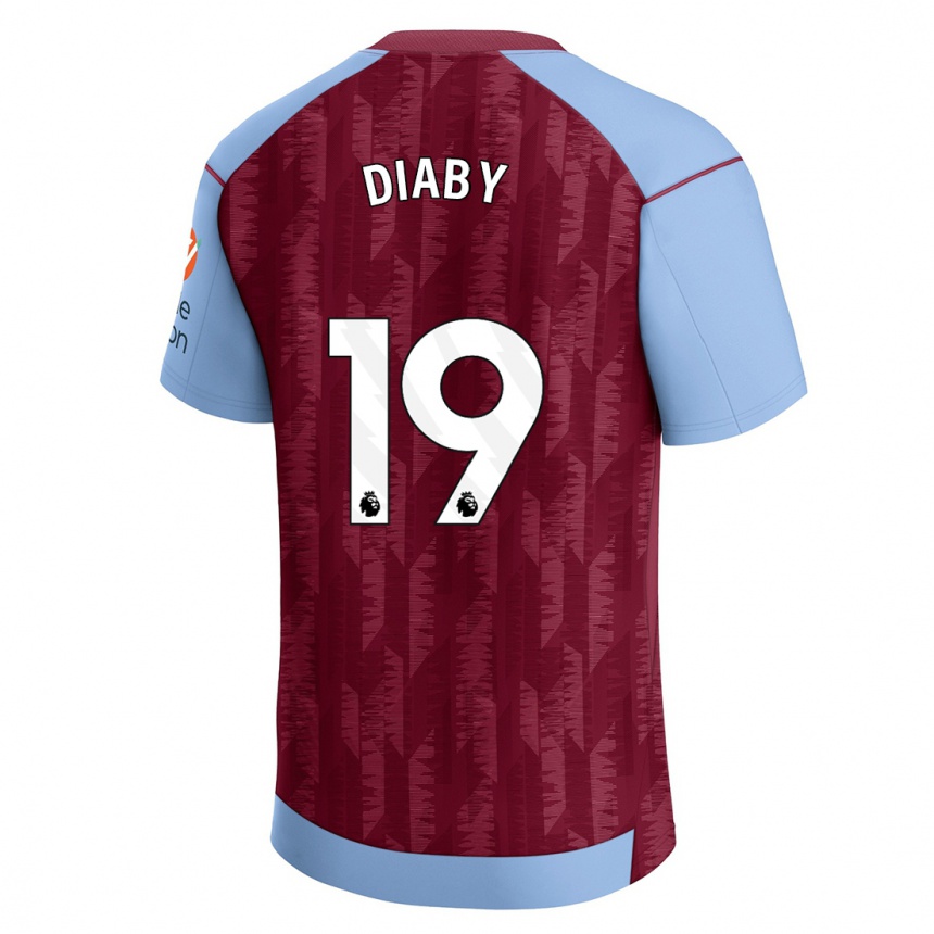 Niño Fútbol Camiseta Moussa Diaby #19 Azul Claro 1ª Equipación 2023/24