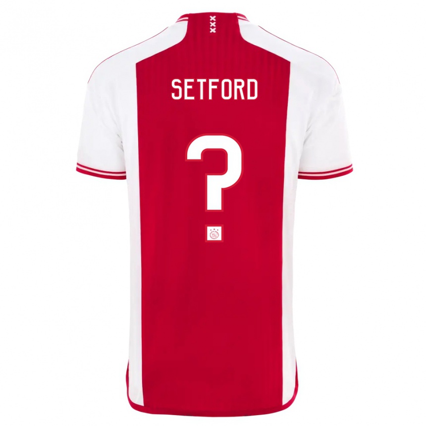 Niño Fútbol Camiseta Charlie Setford #0 Rojo Blanco 1ª Equipación 2023/24