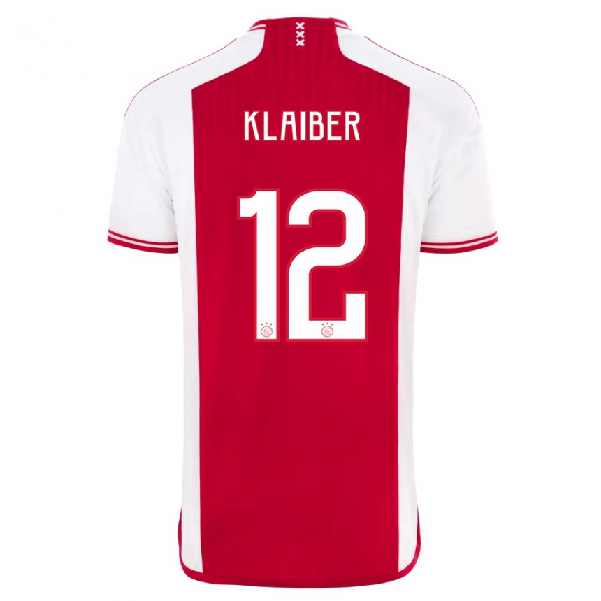 Niño Fútbol Camiseta Sean Klaiber #12 Rojo Blanco 1ª Equipación 2023/24