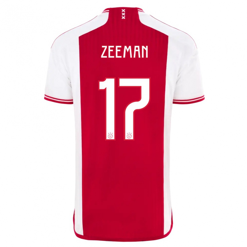 Niño Fútbol Camiseta Kelly Zeeman #17 Rojo Blanco 1ª Equipación 2023/24
