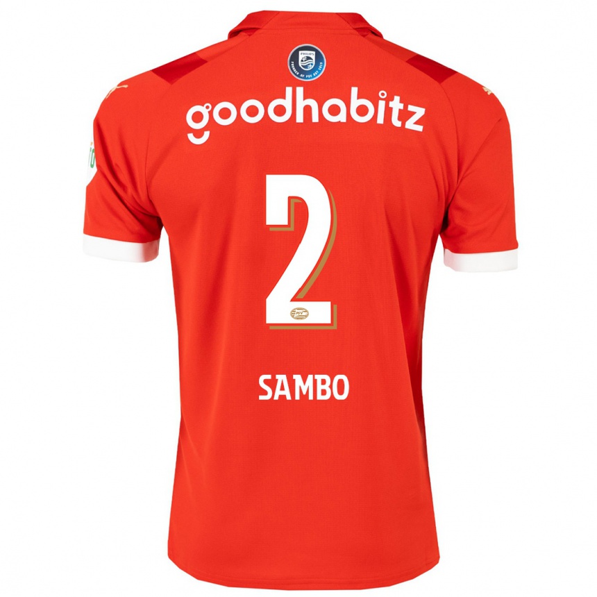 Niño Fútbol Camiseta Shurandy Sambo #2 Rojo 1ª Equipación 2023/24