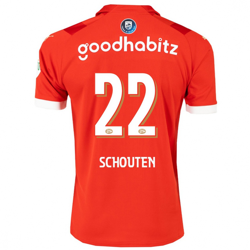 Niño Fútbol Camiseta Jerdy Schouten #22 Rojo 1ª Equipación 2023/24