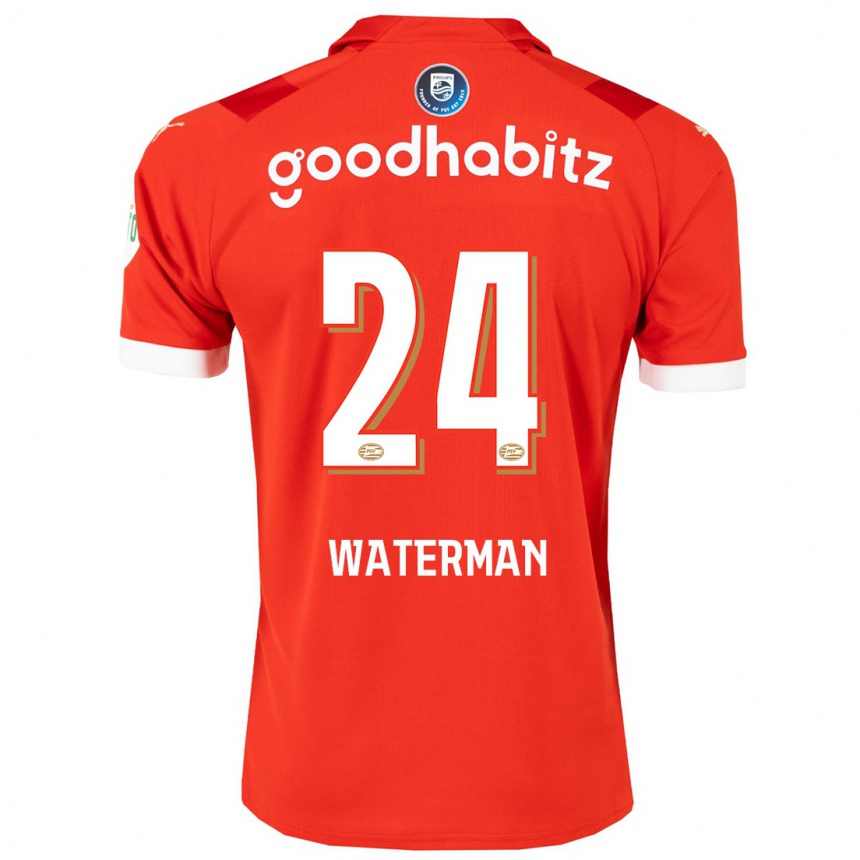 Niño Fútbol Camiseta Boy Waterman #24 Rojo 1ª Equipación 2023/24