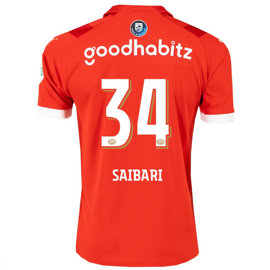 Niño Fútbol Camiseta Ismael Saibari #34 Rojo 1ª Equipación 2023/24