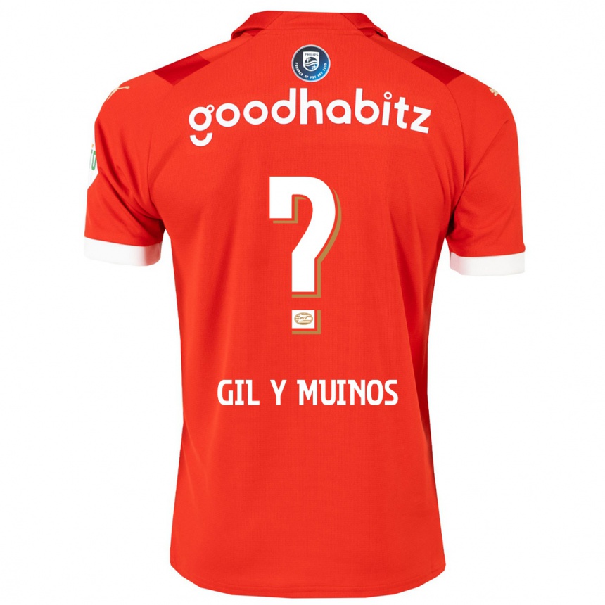 Niño Fútbol Camiseta Yaël Gil Y Muiños #0 Rojo 1ª Equipación 2023/24