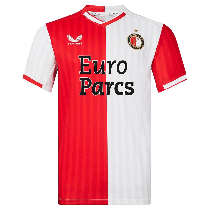 Niño Fútbol Camiseta Romee Van De Lavoir #25 Rojo Blanco 1ª Equipación 2023/24