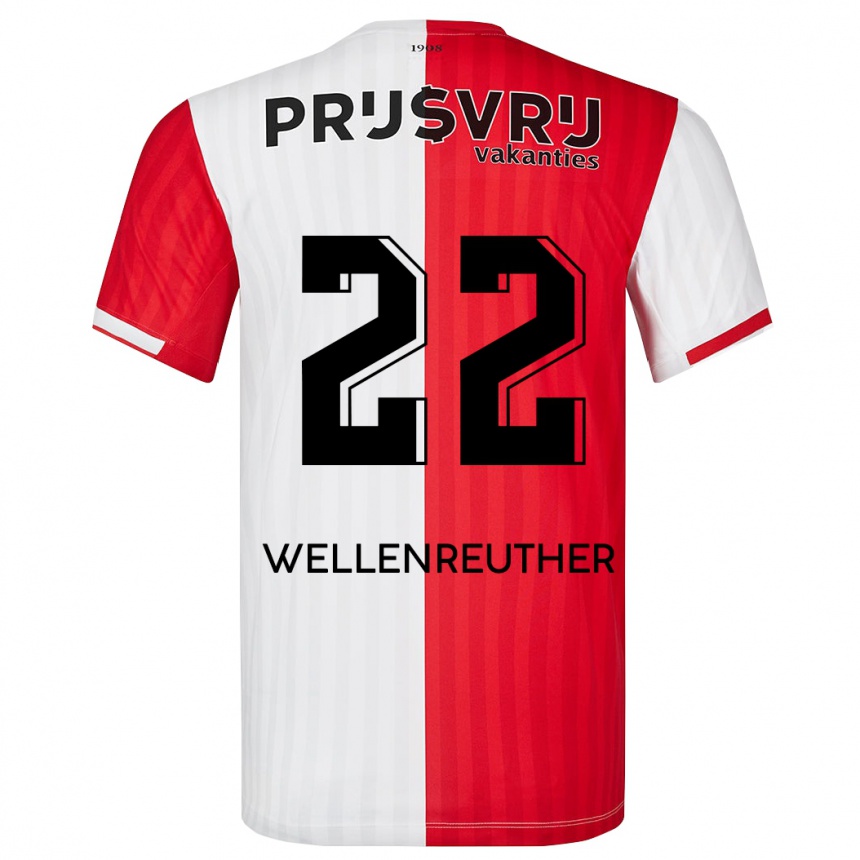 Niño Fútbol Camiseta Timon Wellenreuther #22 Rojo Blanco 1ª Equipación 2023/24