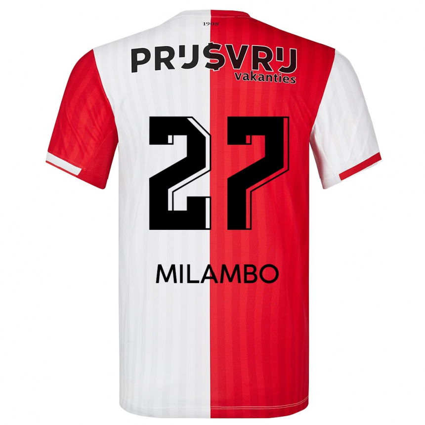 Niño Fútbol Camiseta Antoni Milambo #27 Rojo Blanco 1ª Equipación 2023/24