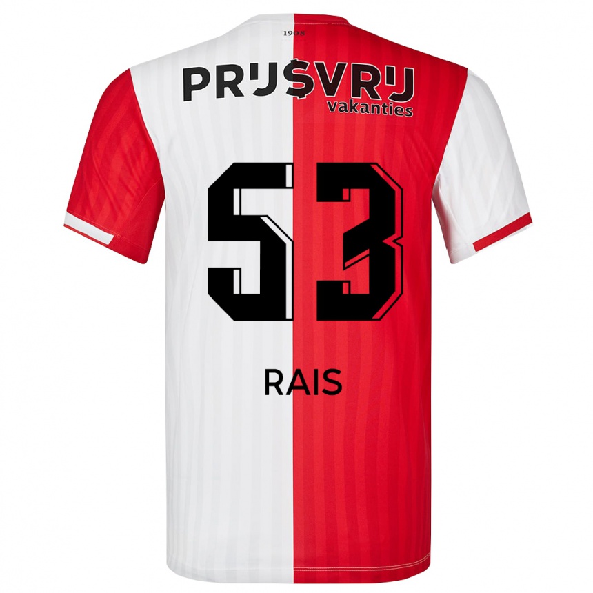 Niño Fútbol Camiseta Amir Rais #53 Rojo Blanco 1ª Equipación 2023/24