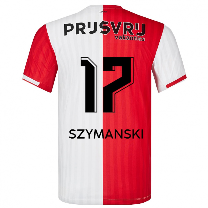 Niño Fútbol Camiseta Sebastian Szymanski #17 Rojo Blanco 1ª Equipación 2023/24