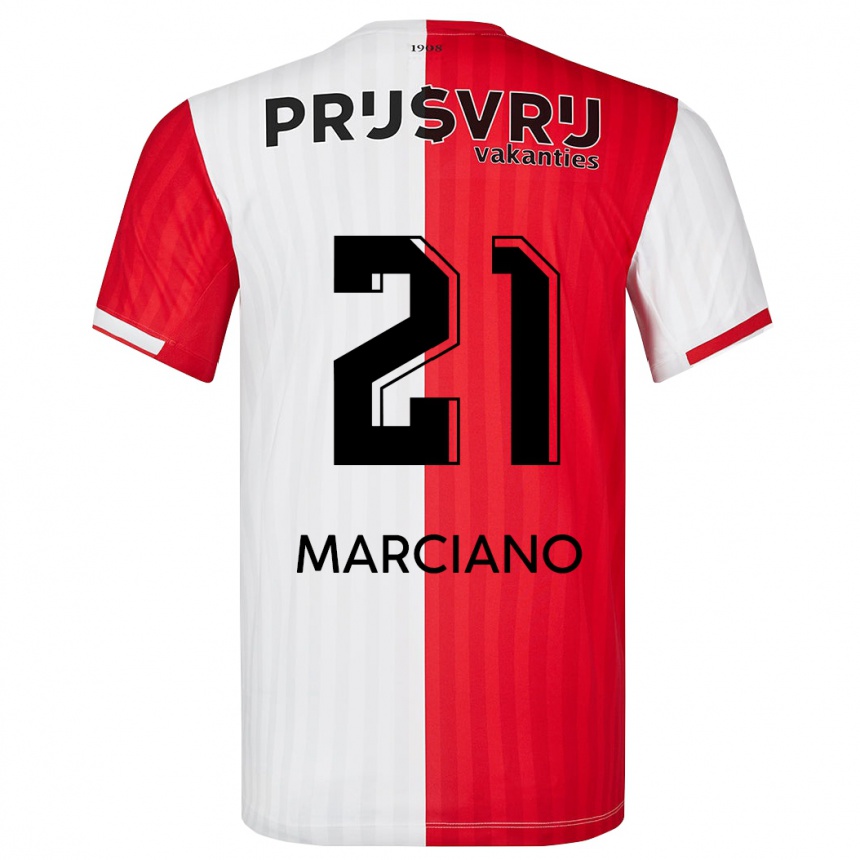 Niño Fútbol Camiseta Ofir Marciano #21 Rojo Blanco 1ª Equipación 2023/24