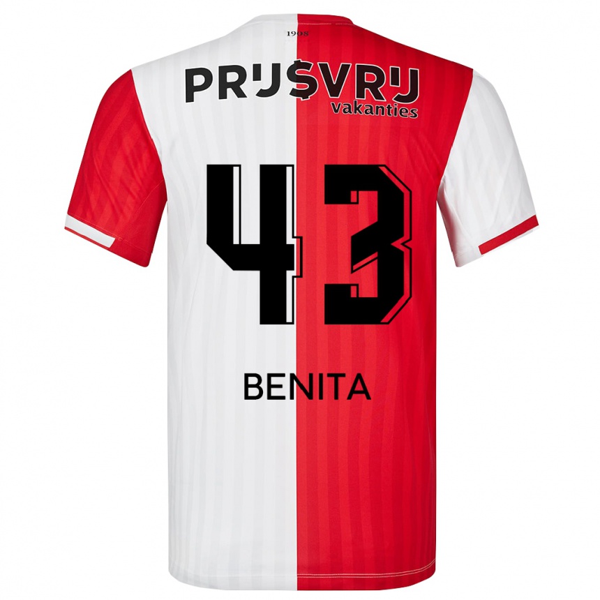 Niño Fútbol Camiseta Mimeirhel Benita #43 Rojo Blanco 1ª Equipación 2023/24