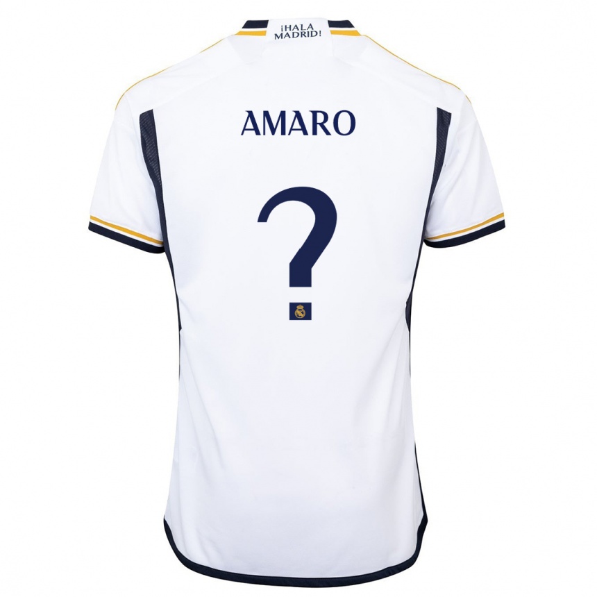 Niño Fútbol Camiseta Jaime Amaro #0 Blanco 1ª Equipación 2023/24