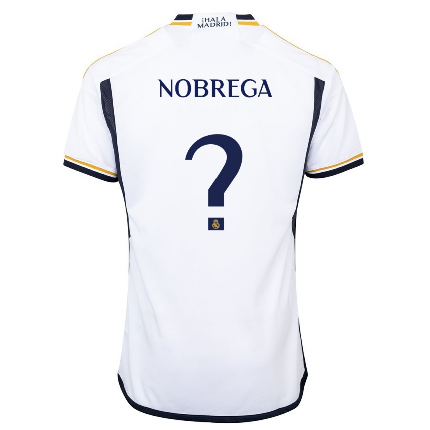 Niño Fútbol Camiseta Abraham Nobrega #0 Blanco 1ª Equipación 2023/24