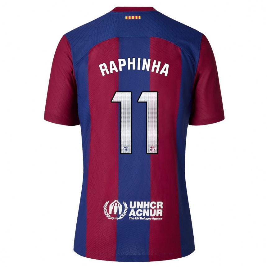 Niño Fútbol Camiseta Raphinha #11 Rojo Azul 1ª Equipación 2023/24