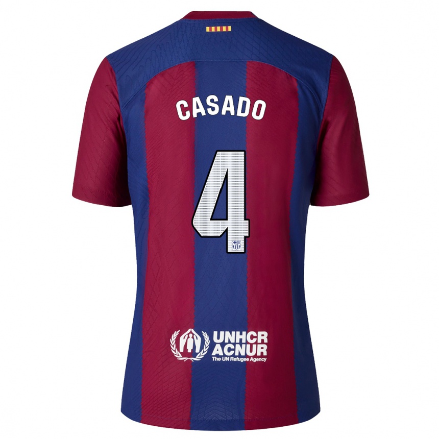 Niño Fútbol Camiseta Marc Casado #4 Rojo Azul 1ª Equipación 2023/24