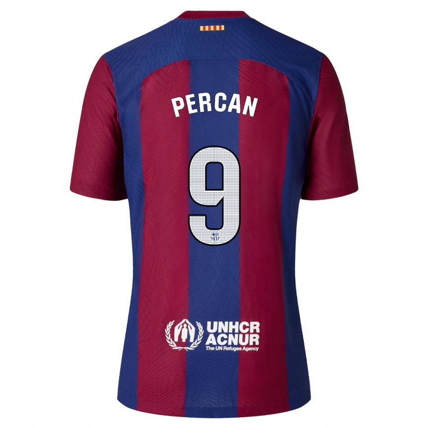 Niño Fútbol Camiseta Diego Percan #9 Rojo Azul 1ª Equipación 2023/24