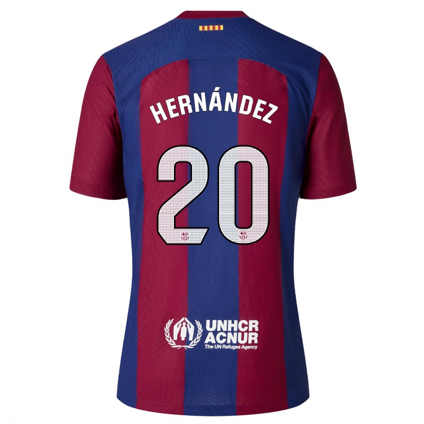 Niño Fútbol Camiseta Unai Hernández #20 Rojo Azul 1ª Equipación 2023/24