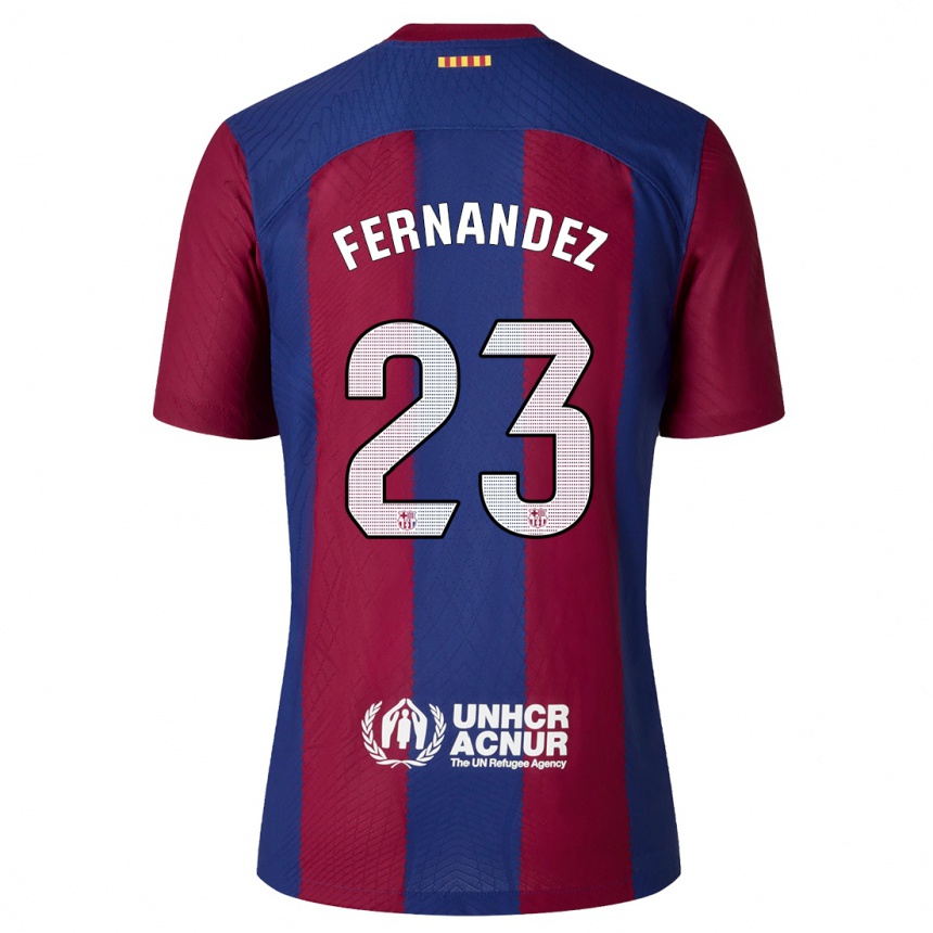 Niño Fútbol Camiseta Pelayo Fernandez #23 Rojo Azul 1ª Equipación 2023/24